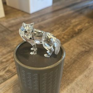 Swarovski crystal wolf.